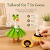 5 Set 7 Inch Desk Goose Outfits, Magnetic Mini Porch Geese Clothes (Everyday Decor), Cute Duck Statue Dress Accessories, Small Table Ornament for Office Keychain Holder, Daily Use view 4