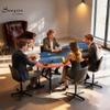 Soozier Poker Table Foldable, 72" Portable, 8 Players, 220 LBS, Blue view 2