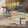 Soozier Poker Table Foldable, 72" Portable, 8 Players, 220 LBS, Blue view 4