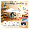 DIY Remote-Control Paper Airplane, Rc Paper Airplane Kit with Gyro Stabilizer, Lightweight Foldable Flying Micro Fixed Wing Drone, Cool Tech Gadgets Gifts(Three Electrics) view 3