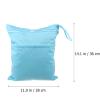 GALPADA 2pcs Waterproof Cloth Diaper Wet Bags with Two Zippered Pockets for Taking Your and Beach Use, Stylish and Reusable Diaper Organizer Random Color view 2