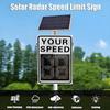 Radar Speed Sign, Solar Powered LED Speed Display Aluminum Traffic Sign with Remote Control, Adjustable Speed Limit, 3-Digit Display view 2