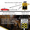 Radar Speed Sign, Solar Powered LED Speed Display Aluminum Traffic Sign with Remote Control, Adjustable Speed Limit, 3-Digit Display view 4