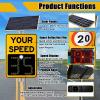 Solar Powered LED Radar Speed Feedback Traffic Warning Display Board, 2-Digit Speed Indicator, Remote Control, IP65 Waterproof, 23.6in x 35.4in for Roads view 2