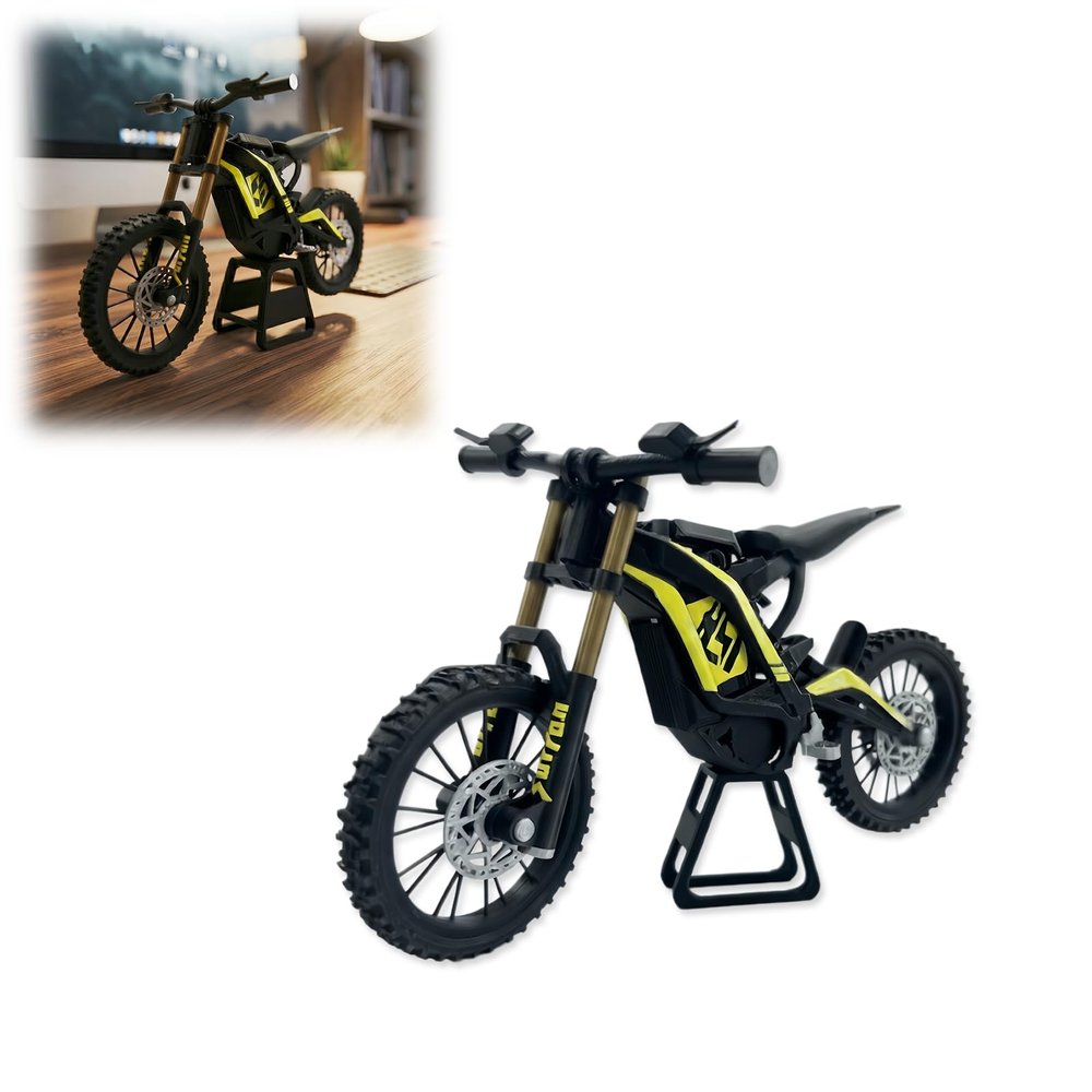 mkiqvix Electric Dirt Bike Finger Model Mini Motocross Motorcycle Model