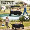 GODECOR Foldable Wagon Stroller for 2-Seat with Canopy & Storage Bag Black view 4