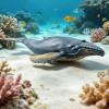 EHJRE Educational Marine Figure Realistic PVC Baleen Mammal Animal Toy Display Model Figurine Suitable for Classroom Study Desk Decorations Collection 22x9.2x4.2cm view 2