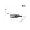 EHJRE Educational Marine Figure Realistic PVC Baleen Mammal Animal Toy Display Model Figurine Suitable for Classroom Study Desk Decorations Collection 22x9.2x4.2cm view 3