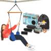 Adventure Sports 30' Slider Line for Kids, Backyard Zip Line Slack Line Set with Blue Swing, Ages 5 and Up, 250 lb Capacity view 1
