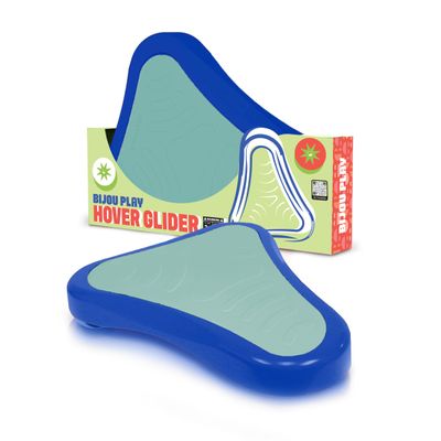 Bijou Play Hover Glider - Ride On Indoor Scooter Toy for Kids and Toddlers, Gym, Playground Indoor and Outdoor Ages 2 and Up, Supports Up to 175 lbs, Blue