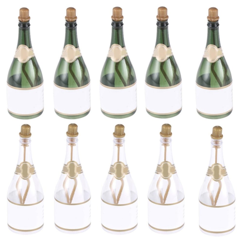 GATHINESS 12pcs Refillable Plastic Bubble Bottles for Wedding Decoration and Outdoor Entertainment, Creative and Unique Party Bubble Bottles and Adults