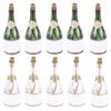 GATHINESS 12pcs Refillable Plastic Bubble Bottles for Wedding Decoration and Outdoor Entertainment, Creative and Unique Party Bubble Bottles and Adults view 1