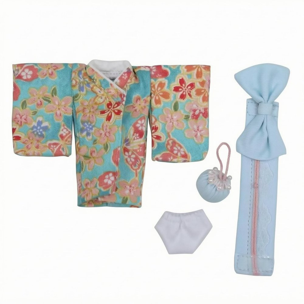 JCRBILW Doll Kimono Costume Traditional Outfit Robe Layered Sash Material with Briefs Suitable for Display Play Styling Changes