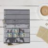 COOLHIYA 10pcs Plastic Stamp Holder Pages with Seven Rows for Stamp Album Binder Comfortable Touch and Complete Transparency and Coin Album Storage view 4