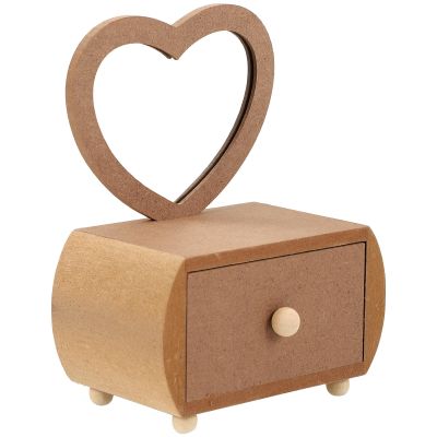 GALPADA Wooden Vanity Table with Mirror and Boys, Easy to Paint and Decorate DIY Craft Storage Box, Small Dresser for s Decoration DIY Project