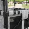 ToysCentral Basics Children Outdoor Wagon Push Wagon Four Wheel Black Frame Covered Panel Strap Buckle Storage Suitable for School Playgrounds, Black view 4