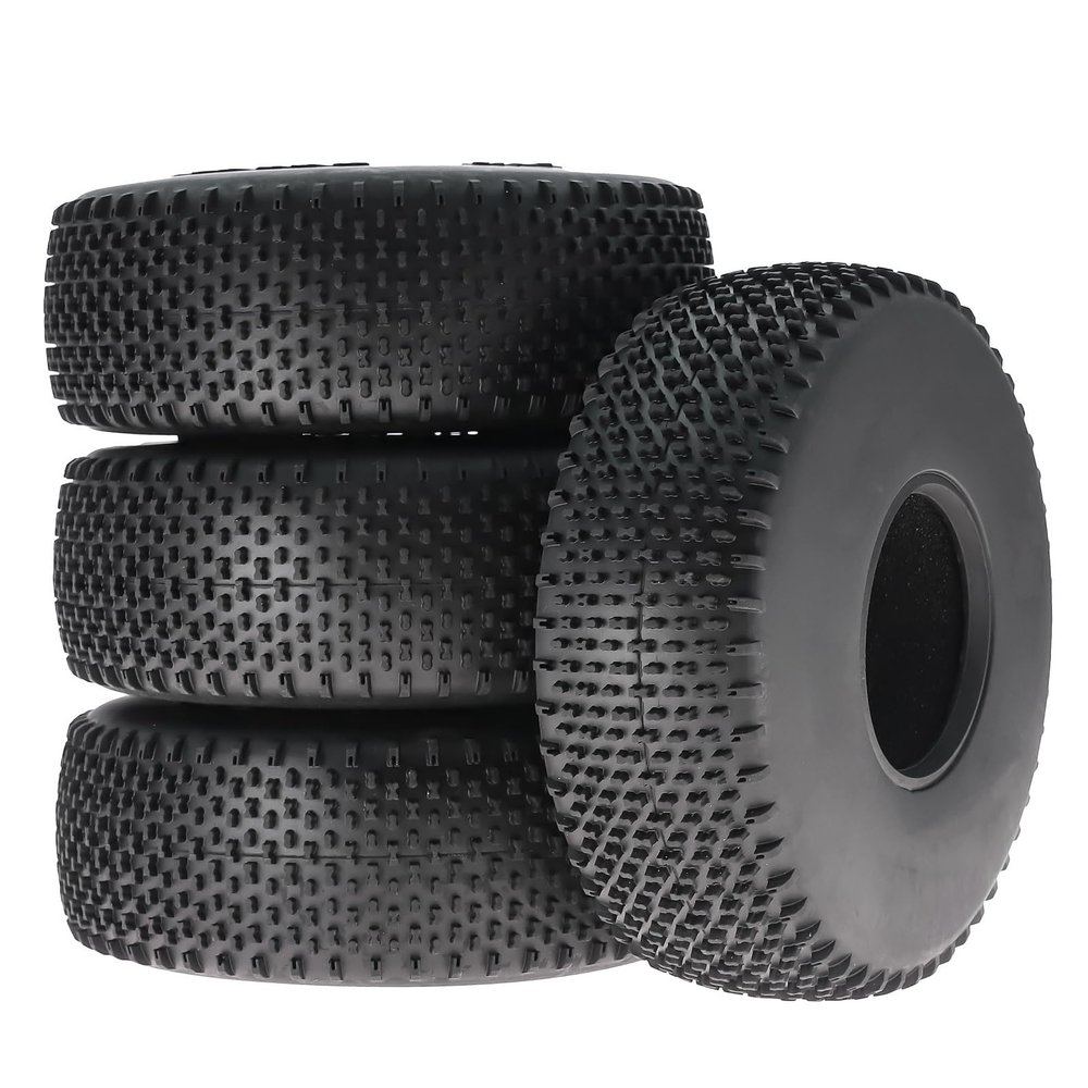 RC Car Tires Wheels for Axial for SCX10 for Traxxas for TRX4 for TRX6 D90 for Redcat for MST LK07 1/10 4pcs 118mm 1.9" Rubber Tires RC Crawler Upgrade Part