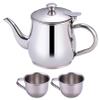 Kids Tea Set Includes Portable 330ml Stainless Steel Long Spout Teapot with Filter Screen and 2 70ml Cups for Children view 2