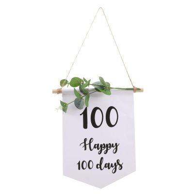 BESTYASH Happy 100 Days Hanging Banner for Boys, Oxford Cloth Material, Sturdy Birthday Decoration for Hundred Days Party Supplies and Nursery Decor