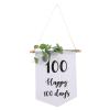 BESTYASH Happy 100 Days Hanging Banner for Boys, Oxford Cloth Material, Sturdy Birthday Decoration for Hundred Days Party Supplies and Nursery Decor view 1