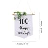 BESTYASH Happy 100 Days Hanging Banner for Boys, Oxford Cloth Material, Sturdy Birthday Decoration for Hundred Days Party Supplies and Nursery Decor view 2