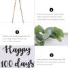 BESTYASH Happy 100 Days Hanging Banner for Boys, Oxford Cloth Material, Sturdy Birthday Decoration for Hundred Days Party Supplies and Nursery Decor view 3