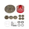 Menolana Differential Gear Assembly RC Car Circular Metal Drivetrain Machined Precision Shaft Replacement Alloy Housing Suitable for Mechanical Model Car Testing Auto Repair Projects, Red view 1