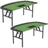 Soozier Poker Tables Foldable Set of 2 for 8 Players 220 LBS Capacity Green view 1