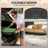 Soozier Poker Tables Foldable Set of 2 for 8 Players 220 LBS Capacity Green view 3