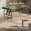 Soozier Poker Tables Foldable Set of 2 for 8 Players 220 LBS Capacity Green view 4