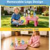 2026 Upgraded Water Table for Toddlers 1-3, Kids Mini Play Sink Toys with Running Water & Electric Pump, Kitchen Sink Sensory Toy, Fishing Game Outdoor Water Play Table for Kids Ages 4-8, Pink view 4