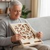 Marble Maze Activity Board for Seniors, Wooden Hand Coordination Game view 3