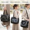 Pin Bag Black Ita Bag, Ita With Clear Window & Japanese Lace Accents, Multi-carry Pin Display, Canvas Kawaii Purse, Black view 2