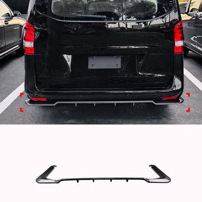 ERIDANUS Auto Accessories Fit for Mercedes-Benz V-Class W447 2016-2023 Automotive Rear Lip Splitter Spoiler Cover Trim (Carbon Fiber Style) ABS 3PCS