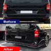 ERIDANUS Auto Accessories Fit for Mercedes-Benz V-Class W447 2016-2023 Automotive Rear Lip Splitter Spoiler Cover Trim (Carbon Fiber Style) ABS 3PCS view 2