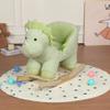Kids Ride-On Rocking Horse Toy with Jingle Bells.Alpaca Rocking Toy with Hand Puppets and Safety Belt for Children 1-3 Years,Soft Plush Fabric,White,CPC Certified (Green) view 1