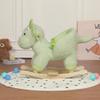 Kids Ride-On Rocking Horse Toy with Jingle Bells.Alpaca Rocking Toy with Hand Puppets and Safety Belt for Children 1-3 Years,Soft Plush Fabric,White,CPC Certified (Green) view 4