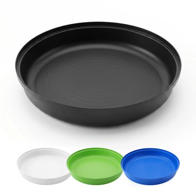 MEKA Deep Tuff Tray 27.8 Round Sensory Play Base, Heavy Duty Plastic Deep Spot Messy Activity Mud Water Sand Tray for Toddlers, Outdoor Indoor Open-Ended Learning Toy Black