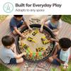 MEKA Deep Tuff Tray 27.8 Round Sensory Play Base, Heavy Duty Plastic Deep Spot Messy Activity Mud Water Sand Tray for Toddlers, Outdoor Indoor Open-Ended Learning Toy Black view 2