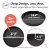 MEKA Deep Tuff Tray 27.8 Round Sensory Play Base, Heavy Duty Plastic Deep Spot Messy Activity Mud Water Sand Tray for Toddlers, Outdoor Indoor Open-Ended Learning Toy Black view 3