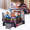 Maqulae Wrestler Authentic Wrestling Ring with Flexible Strings Ropes for Kids Battle Action (Grey) view 4