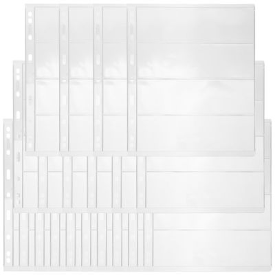 LIFKOME Stamp Album Pages for Collecting and Organizing for Stamp Album Binder 20 Sheets Pvc Material with Standard 9-hole Design from Damage and Dust