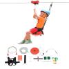 wruoiweods Zip Line Kit for Kids Teens, 160FT Zipline Up to 300Lbs, Stainless Steel Spring Brake, Tree Protection Covers, Safety Helmet & 2 Pairs Gloves, Quick Tighten Zipline Kits for Backyard view 1