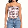 CAIENSO Hearts Spades Poker Casino Tube Tops for Women view 2