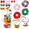 Tcwhniev Mini Desk Goose with 12pcs Outfits, 7in Mini Magnetic Desktop Goose Statue Key Holder with Bow Headband Bib Dress Halloween Accessories for Table Decor view 1