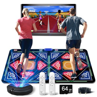 HDMI Dance Mat with Camera for Kids & Adults,Electronic Musical Dancing Game Pad with 1030Games,64GB Memory Card,650Songs & 81Music Videos,Fitness Dance Mat for TV,Family Party Gift for Boys and Girls