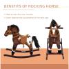Kikubes 28" Kids Rocking Horse, Built-in Saddle and Equipped Footrest for Boys and Girls Over The Age of Three. view 2