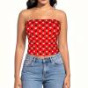 CAIENSO Playing Poker Card Suit Tube Tops for Women view 2