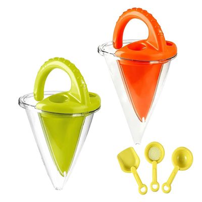Drippy Sand Castle Maker Toys, Sand Water Mixing Toy (Orange and Green)