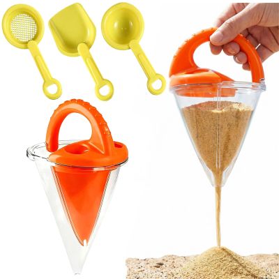 lulupureclean Drippy Sand Castle Maker Toys, Sand Water Mixing Toy (Orange)